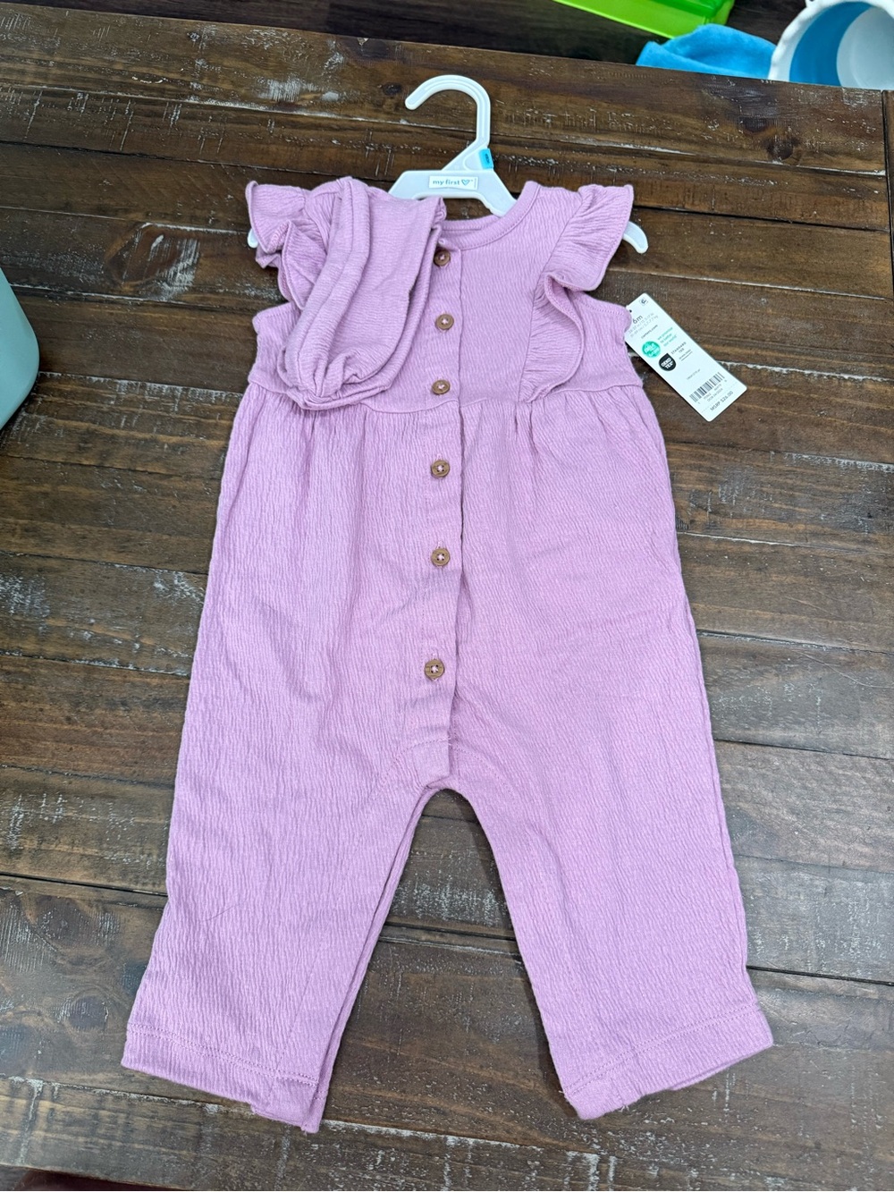 Carter's Lilac Pink Ruffled Baby Romper